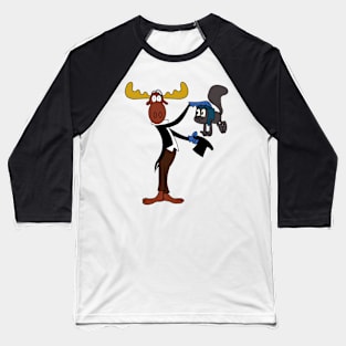 Rocky & Bullwinkle Show Baseball T-Shirt